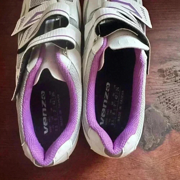 Venzo MX Women's Bike Bicycle Cycling Shoes Women’s Size 9.5 Men’s Size 8 - Picture 8 of 10